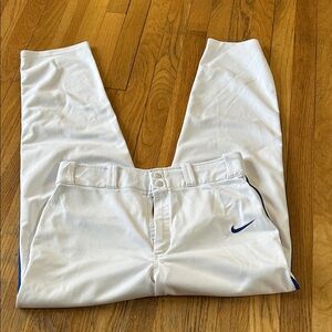Nike Men's White baseball pants with Navy Accents